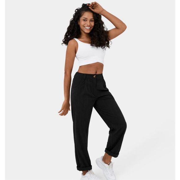 Halara Corduroy Casual Pants Black Size L - Picture 6 of 12